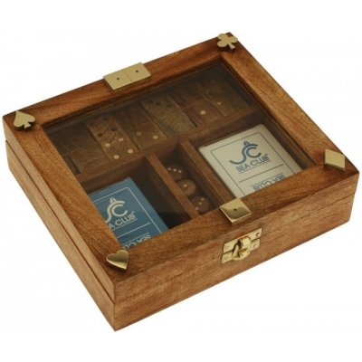 SEA-Club Karty, domino a hrací kostky v dárkovém boxu – Sleviste.cz