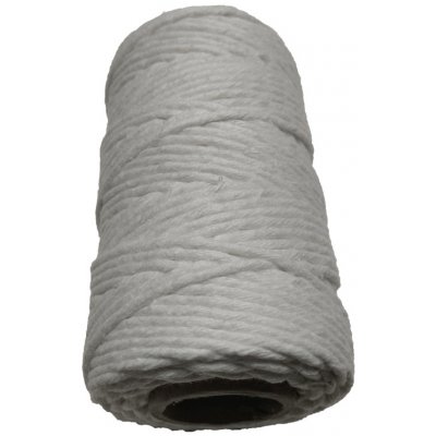 Šňůra pletená bavlněná barva bílá 40 m – Zboží Mobilmania