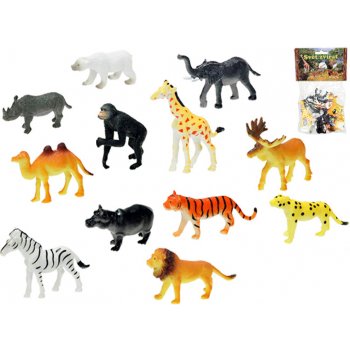 Mikro Trading Zvířátka safari/ZOO mláďata plast 6,5-9 cm 12 ks