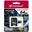 Transcend microSDXC Premium 64 GB UHS-I TS64GUSDU1