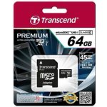 Transcend microSDXC Premium 64 GB UHS-I TS64GUSDU1 – Zboží Mobilmania