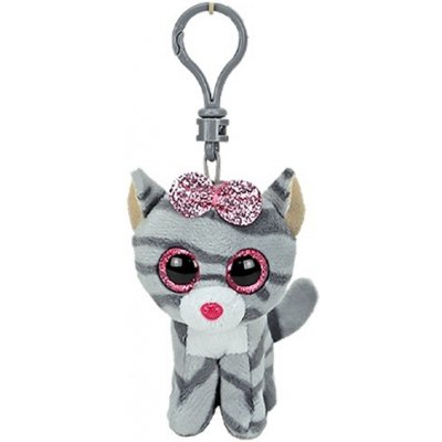 Přívěsek na klíče Ty Beanie Boos KIKI grey cat 8,5 cm