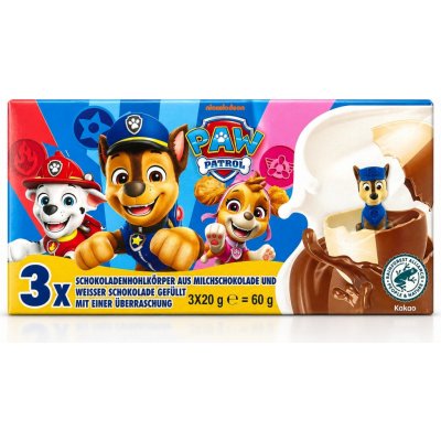 Choceur čokoládová vajíčka s překvapením Paw Patrol 3ks 60 g – Hledejceny.cz