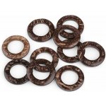 Kokosový kroužek / kolečko Ø30 mm pro háčkování tašek a macrame - přírodní stř. (10 ks) – Zboží Dáma