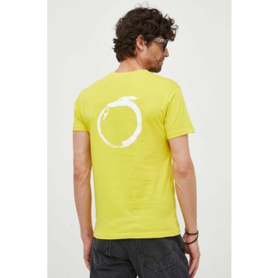 Trussardi bavlněné tričko s potiskem TRU1MTS02 žlutá