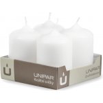 UNIPAR Adventní svíčky bílé- 6x9 cm