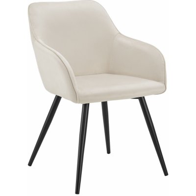 FurniGO Tarje se sametová m potahem krémové – Zboží Dáma