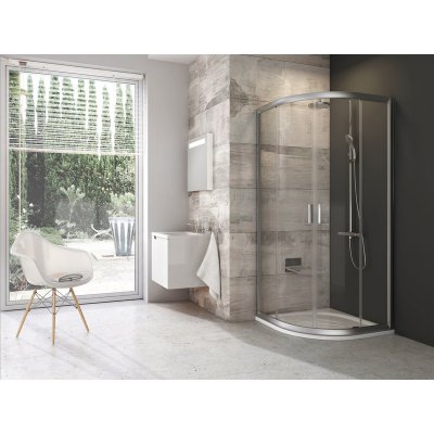 Ravak Blix BLCP4 90x90 cm Sprchový kout čtvrtkruhový transparent satin – Zbozi.Blesk.cz