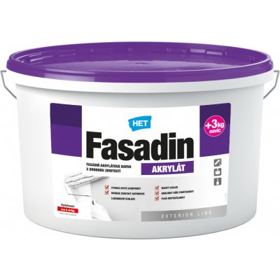 jemnozrná fasádní barva HET Fasadin 15 kg + 3 kg – Hledejceny.cz