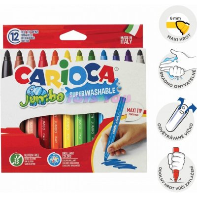 Carioca Jumbo 12barev 40569 – Zboží Mobilmania