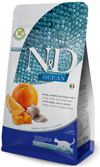 N&D GF Cat Pumpkin Ocean Hering & Orange 5 kg