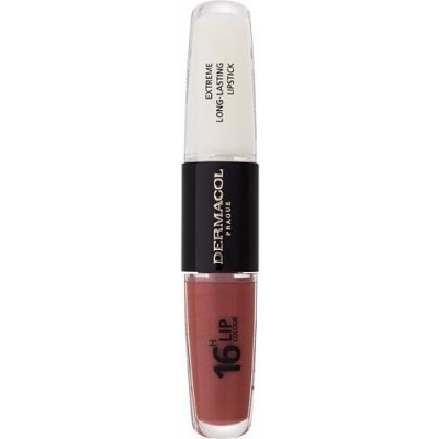 Dermacol Dlouhotrvající dvoufázová barva na rty a lesk 16H Lip Colour Extreme Long-Lasting Lipstick 23 4 + 4 ml – Zboží Mobilmania