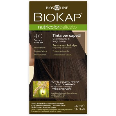 Biokap NutriColor Delicato barva na vlasy 4.0 hnědá přirozená 140 ml – Zboží Dáma