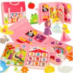 KIK Senzorický batoh Montessori se senzorickými deskami růžový – Zboží Dáma