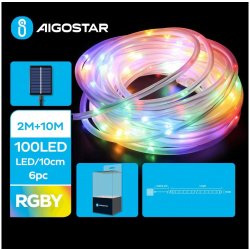 Aigostar LED Solární vánoční řetěz 100xLED 8 funkcí 12m IP65 multicolor | AI0443