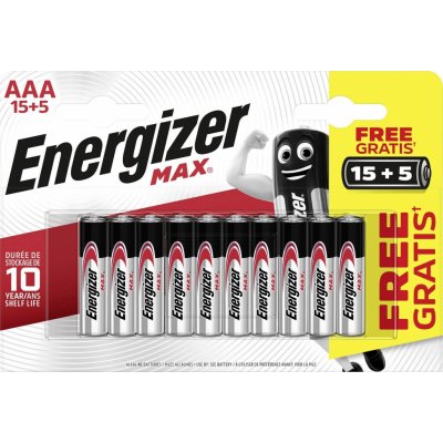 Energizer MAX AAA 20ks EU017 – Zbozi.Blesk.cz