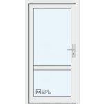 Kömmerling vchodové dveře 76 AD OM 1012 levé bílá sklo čiré 80 x 203 cm – Hledejceny.cz