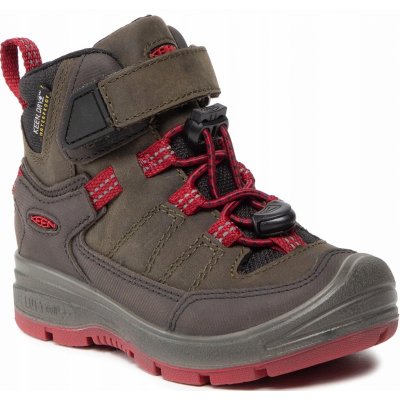 Keen Redwood Mid Wp K steel grey/red dahlia – Zboží Dáma