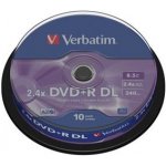 Verbatim DVD+R DL 8,5GB 8x, AZO, spindle, 50ks (43758) – Zboží Mobilmania