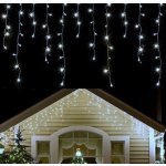 DENR Vánoční světelný závěs 500 LED venkovní + ovladač studená bílá černý kabel – Hledejceny.cz