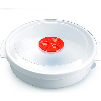 Plastic Forte Hrnec do mikrovlné trouby 2l d33,5x7cm – Zboží Mobilmania