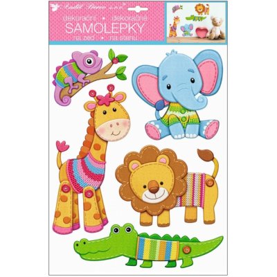 Anděl Samolepky na zeď 3D zvířátka Zoo 35 x 27 cm 10273 – Zboží Mobilmania