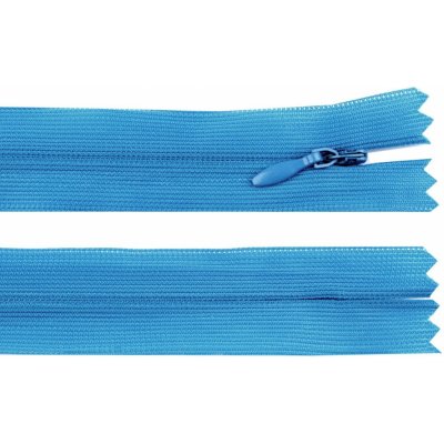 Spirálový zip skrytý No 3 délka 35 cm dederon - modrá sytá světlá – Zboží Mobilmania