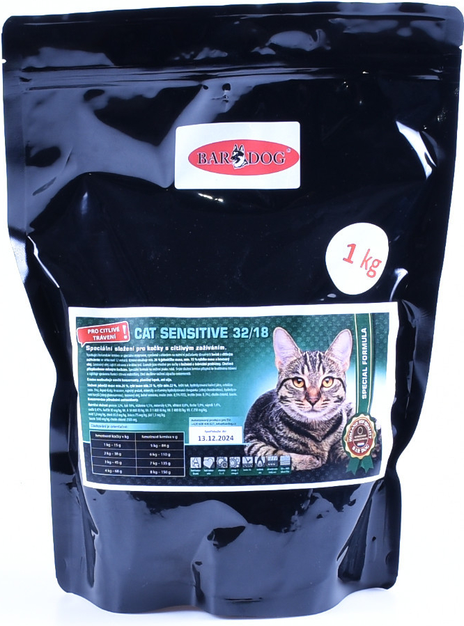 Bardog Cat Sensitive 32/18 1 kg