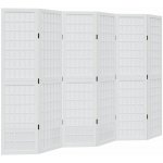 vidaXL Paraván 6dílný bílý masivní dřevo pavlovnie 358793 – Zboží Mobilmania