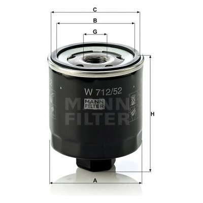 MANN FILTER Olejový filtr W 712/52 | Zboží Auto