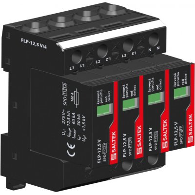 SALTEK FLP-12,5 V/4 - Čtyřpólový varistorový svodič bleskových proudů (A03429) – Sleviste.cz