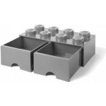 LEGO® úložný box 8 s šuplíkem 25 x 50 x 18 cm šedá – Zboží Dáma