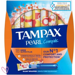Tampax Compak Pearl super Plus dámské tampóny 18 ks