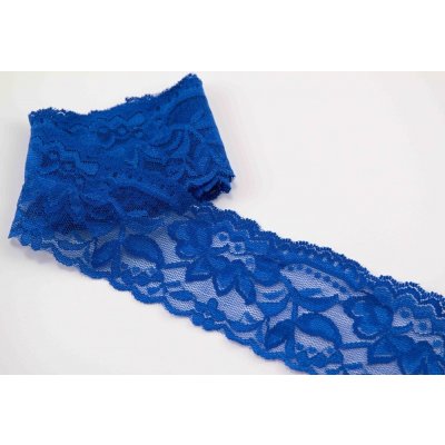 Elastická krajka - královsky modrá - šířka 5 cm – Sleviste.cz