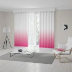 Moderní závěsy šité na míru bílo růžové barvy s trendy ombré efektem Šířka od 131 cm do 140 cm Tunel – Zboží Dáma