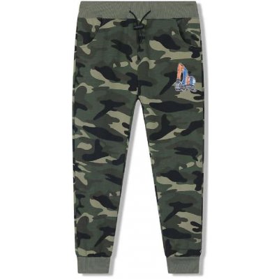 KUGO DĚTSKÉ MASKÁČOVÉ TEPLÁKY BAGR Zelený maskáč modrý bagr – Zboží Dáma