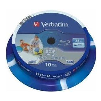 Verbatim BD-R SL 25GB 6x, printable, 10ks (43751)