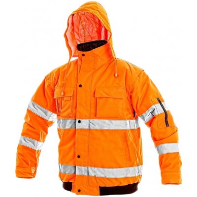 Canis CXS Zimní reflexní bunda s odepínacími rukávy LEEDS Oranžová
