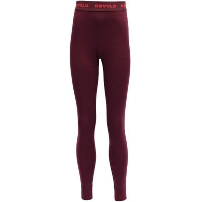 Devold Duo Active Merino Longs JR dětské termo kalhoty vínová – Zboží Dáma