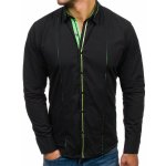 Bolf 2964 Černo-zelená pánská elegantní košile s dlouhým rukávem – Hledejceny.cz