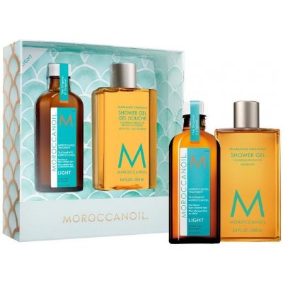 Moroccanoil Treatment Light olej na vlasy 100 ml + sprchový gel Fragrance Originale 250 ml + dávkovací pumpička dárková sada – Zboží Mobilmania