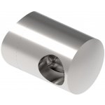 Hahn Steel Levý koncový úchyt pro tyč O12,0 mm / pro sloupek O42,4 mm, nerezová ocel AISI 304, brus – Sleviste.cz