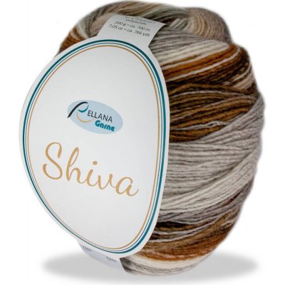 RELLANA Garne Příze Rellana Shiva 106 braun-beige, 200 g – Hledejceny.cz