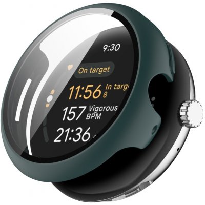 VSECHNONAMOBIL 87219 PC FULL COVER Plastový kryt se sklem pro Google Pixel Watch 3 45mm tmavě zelený – Zboží Živě