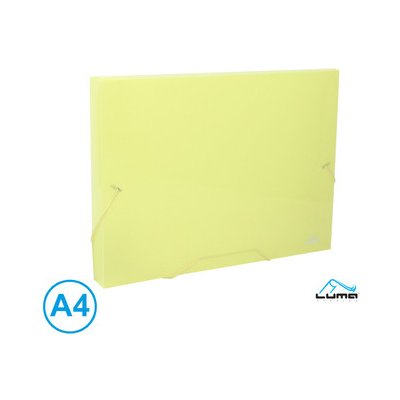 LUMA Desky na spisy s gumou, box A4 pastel, žlutý – Zboží Mobilmania