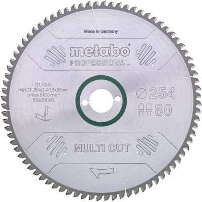 Metabo PILOVÝ KOTOUČ HW/CT 254X30, 80 PZ/LZ, 5° ZÁP. (628223000) – Sleviste.cz