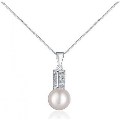 JwL Luxury Pearls Elegantní náhrdelník s pravou perlou a zirkony JL0645