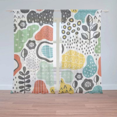 Záclony Dětské malování: 2 ks - 150x250 cm - Sablio – Hledejceny.cz