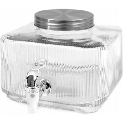 MPLCo Skleněný džbán 3 l průhledný s kohoutkem – Zboží Dáma