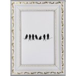 Bondecor Fotorám - plastový strukturovaný, lišta 2035, bílozlatý Velikost: 30x40 – Zboží Živě